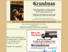 Tablet Screenshot of grundmanshoe.com